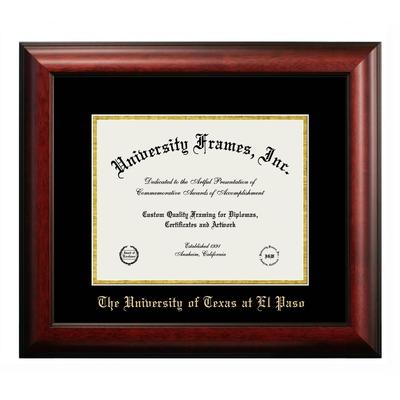 University of Texas, El Paso 11w x 8.5h Gold Embossed Diploma Frame