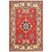 Handmade One-of-a-Kind Vegetable Dye Kazak Wool Rug (Afghanistan) - 2'1 x 3'3