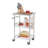 TRINITY EcoStorage® 24" Stainless Steel Kitchen Cart, NSF, Chrome