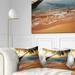 Designart 'Beautiful Sunset on Tropical Beach' Seashore Throw Pillow