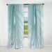 Designart '3D Light Blue Geometric Tunnel' Modern Blackout Curtain Single Panel