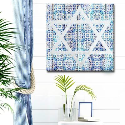 Olivia Rose Inspirational 'Star of David IV' Wrapped Canvas Judaica Wall Art