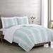 Luxurious Striped Microfiber Quilt Set With Shams