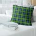 Seattle Football Luxury Plaid Accent Pillow-Cotton Twill