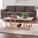 SEI Furniture Transitional Natural Wood Square Coffee Table