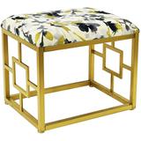 Modern Fabric Upholstered Ottoman with Foam Padding, 20" Wide