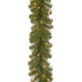 9' x 10" North Valley Spruce Garland with 50 Dual LED Lights - Green