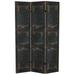 Handmade 6' Double Sided Black Door Canvas Room Divider