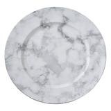 Saro Lifestyle Grey Plastic Marble-pattern Table Chargers (Set of 4)
