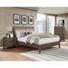 Ninn Transitional Grey Wood 3-Piece Padded Platform Bedroom Set with USB by Furniture of America