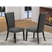 East West Furniture Verona Parson Dining Chairs - Nail head Trim Linen Fabric Chairs, Set of 2(Finish Options)