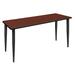 66" x 24" Kahuna Tapered Leg Table- Cherry/ Black