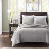 Madison Park Colby Grey 3 Piece Quilt Set