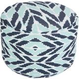 Herringbone Navua Round Polyester 18-inch Round Pouf