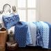 The Curated Nomad La Boheme Floral Cottage 3-piece Striped Quilt Set