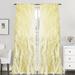 Sweet Home Collection Sheer Voile Waterfall Ruffled Tier 84 Inch Single Curtain Panel - 84" long x 50" wide