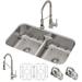 KRAUS Stainless Steel 33" Undermount Kitchen Sink w Pulldown Faucet