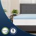 Cool Gel Infused Hypoallergenic Cooling Memory Foam Mattress Topper - Blue