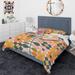 Designart 'Botanical Retro Design I' Mid-Century Modern Duvet Cover Comforter Set