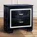 Ruff Contemporary Solid Wood 2-Drawer Nightstand by Furniture of America