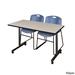 Kobe Mobile Training Table & 2 Zeng Blue Stack Chairs