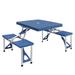 One-Piece Folding Tables and Chairs for Camping - Blue