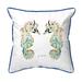 Betsy's Seahorses White Background Extra Large Corded Pillow 22x22