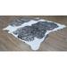 Metallic Silver/Black Cowhide - Hair-on Cowhide Real Leather - Multi - 5' x 7' - 5' x 7'