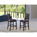 East West Furniture Copper Grove Black Finish Counter Height Chairs - Set of 2 (Seat's Type Options)