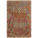 Arshs Fine Rugs Arya Collection Jarrod Gold/Red Wool Hand-Woven Rug (6'5 x 9'8)