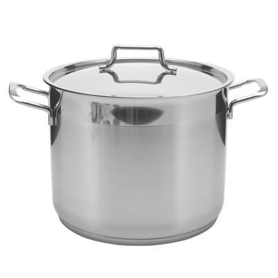 Hascevher Classic 18/10 Stainless Steel StockPot Covered Cookware Induction Compatible Oven Safe 5 Quart