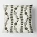 Designart 'Monochrome Geometric Pattern VI' Mid-Century Modern Throw Pillow