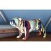 The Novogratz Multi Colored Polystone Graffiti Bulldog Sculpture