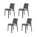 Sensilla Resin All-Weather Stackable Dining Chair (Set of 4)