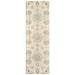 Style Haven Globeflower Medallions Handcrafted Undyed Wool Runner Rug