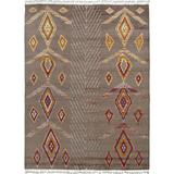 Brown Tribal Moroccan Oriental Living Room Area Rug Hand-Knotted - 7'10" x 10'1"