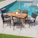Monterey Outdoor 7 Piece Acacia Wood/ Wicker Dining Set by Christopher Knight Home