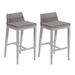 Oxford Garden Argento Resin Wicker Bar Stool with Powder Coated Aluminum Legs (Set of 2)
