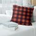 Arizona Football Luxury Plaid Accent Pillow-Faux Suede