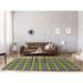 LA Throwback Football Luxury Plaid Area Rug