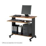 Muv Mobile Computer Workstation Desk with Keyboard Shelf