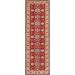 Pasargad Kazak Hand-knotted Rust-ivory Lamb's Wool Runner Rug (3' 1 x 10') - 3' x 10' Runner