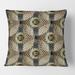 Designart 'Circular Geometric Retro Abstract I' Mid-Century Modern Throw Pillow