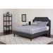 Arched Tufted Platform Bed and Memory Foam Pocket Spring Mattress