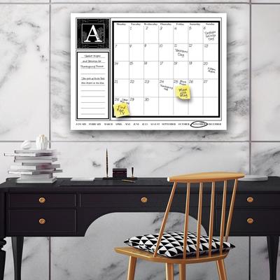 'Monogram' Dry Erase Monthly Calendar on ArtPlexi (16