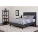 Panel Tufted Platform Bed and Memory Foam Pocket Spring Mattress