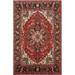 Geometric Vegetable Dye Oriental Heriz Serapi Wool Area Rug Handmade - 8'0" x 9'6"