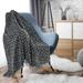 Sevita Modern Interwoven Decorative Standard Size Throw Blanket with Fringe