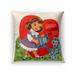 Kavka Designs red/ green/ blue/ purple garden my heart for you accent pillow with insert