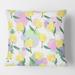 Designart 'Floral pattern with flowers' Mid-Century Modern Throw Pillow